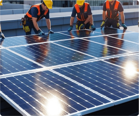 Commercial solar installation